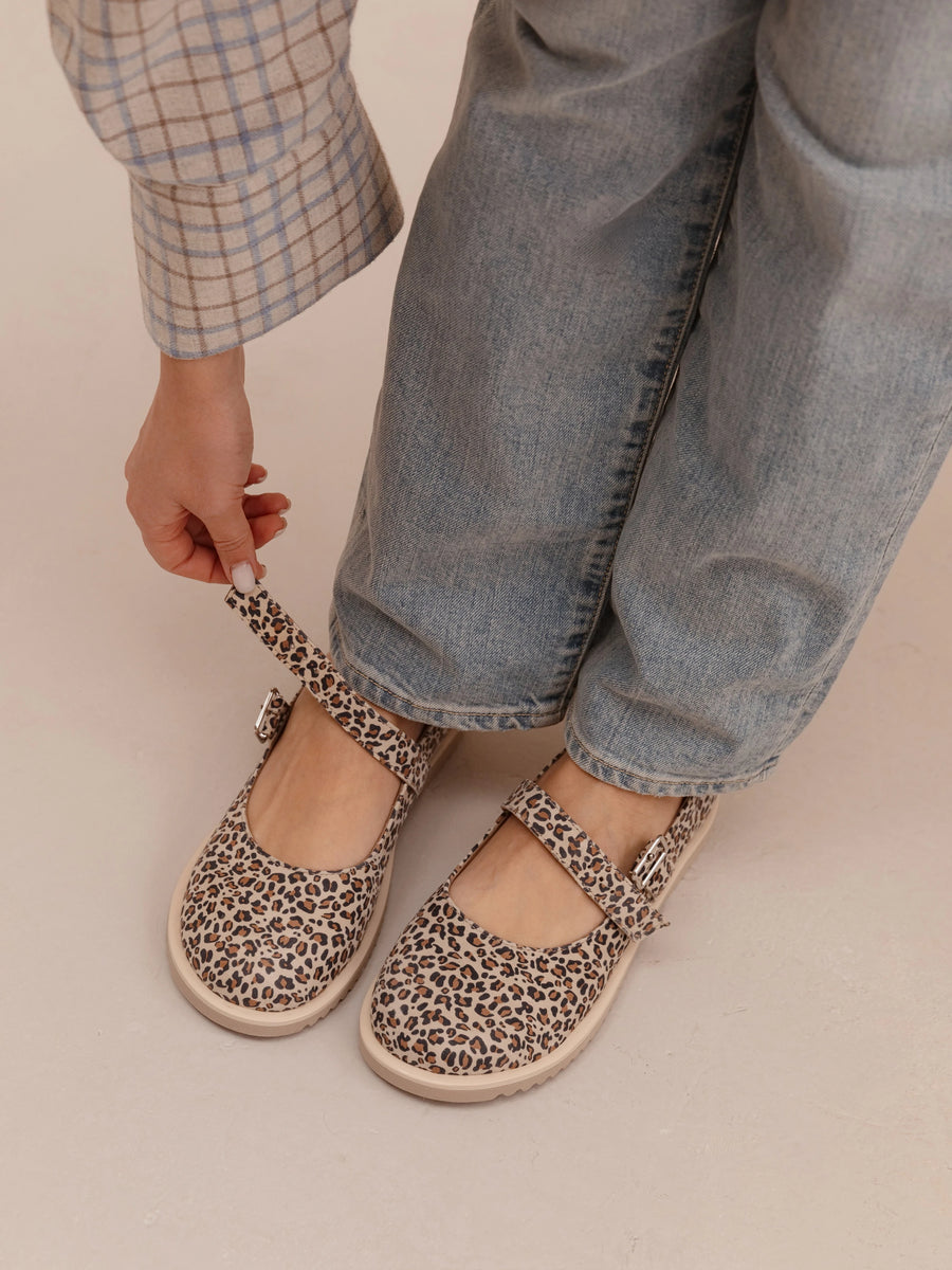EMBER балетки анатомічної форми леопардові замшеві