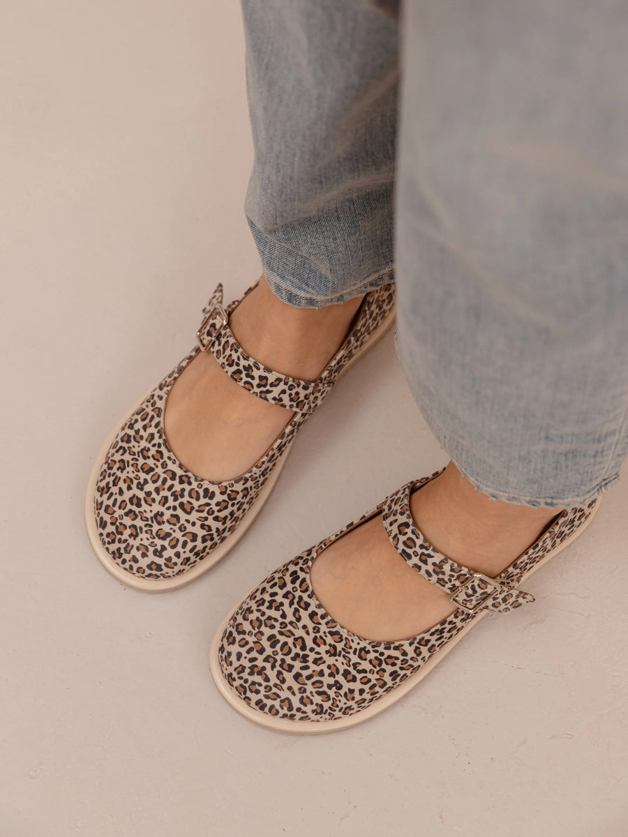 EMBER балетки анатомічної форми леопардові замшеві