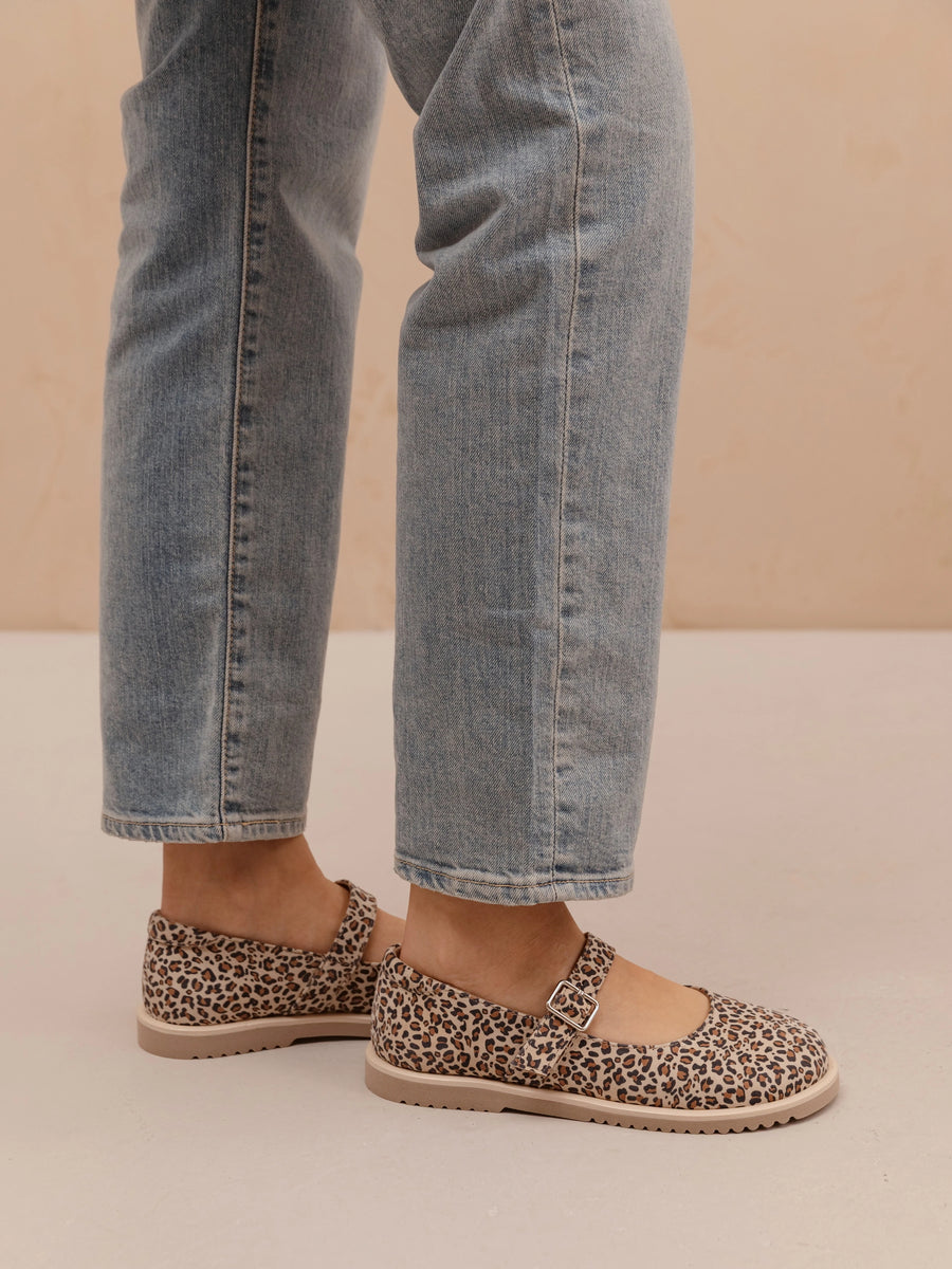 EMBER балетки анатомічної форми леопардові замшеві