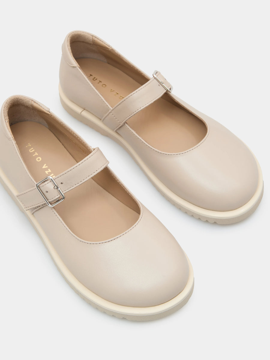 EMBER балетки анатомічної форми бежеві шкіряні