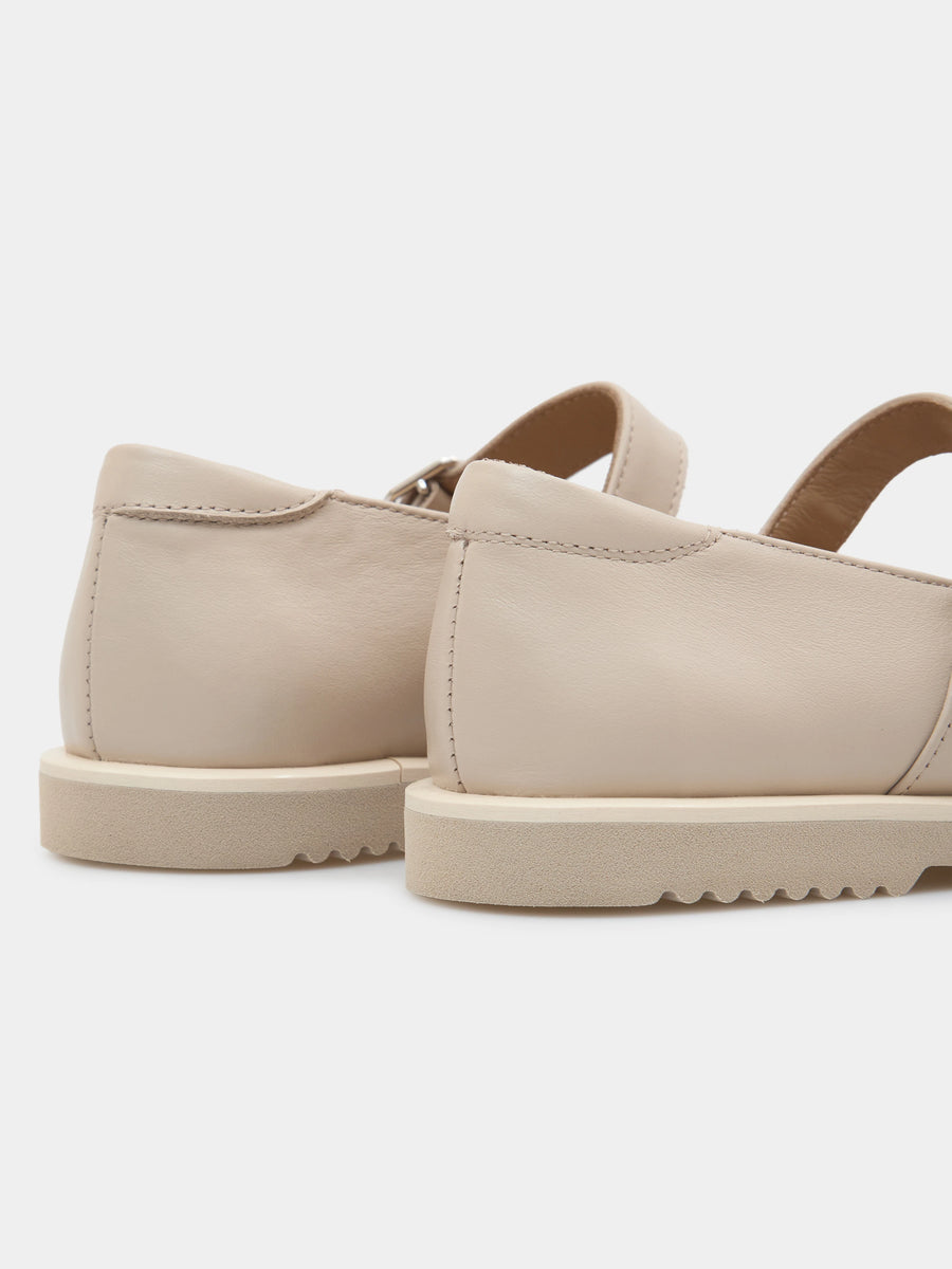 EMBER балетки анатомічної форми бежеві шкіряні