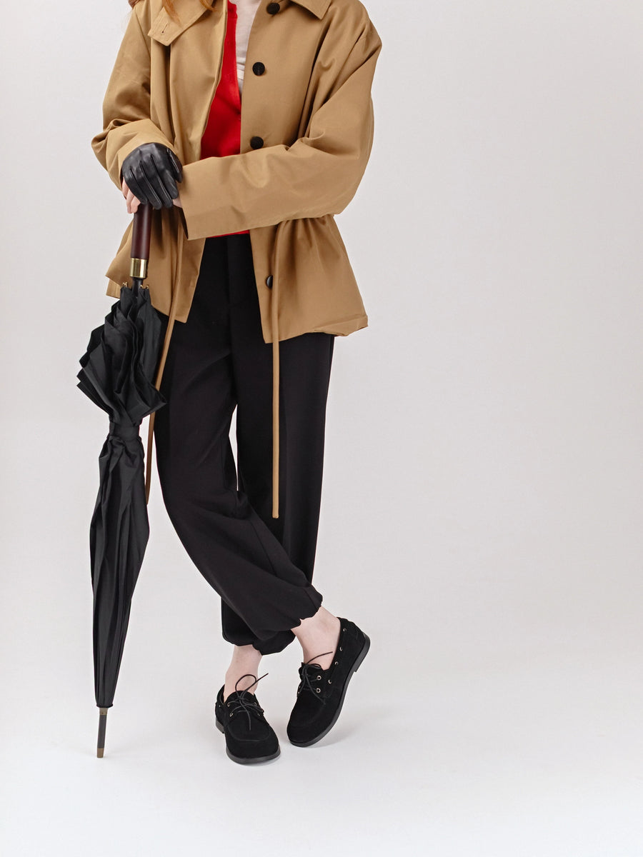 RUFI туфлі топсайдери анатомічної форми чорні замшеві