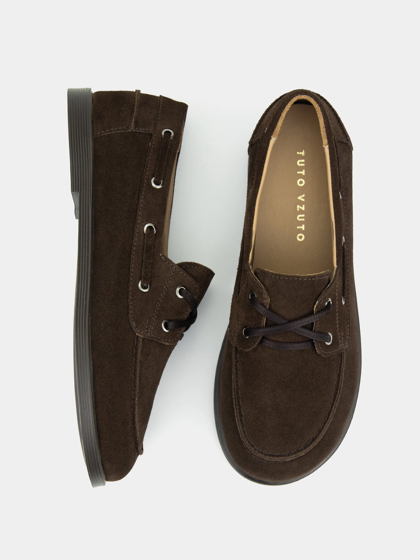 RUFI топсайдери шоколадні замшеві