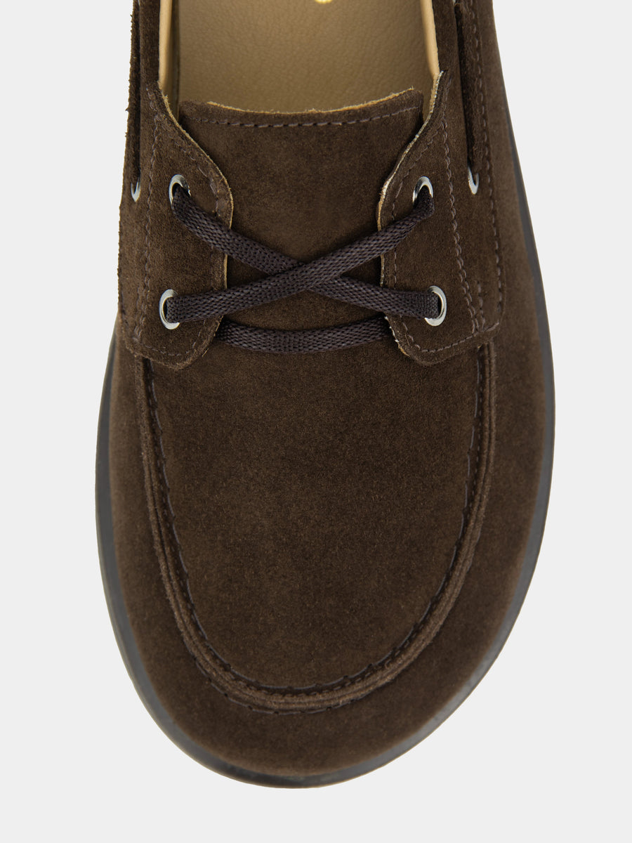 RUFI топсайдери шоколадні замшеві