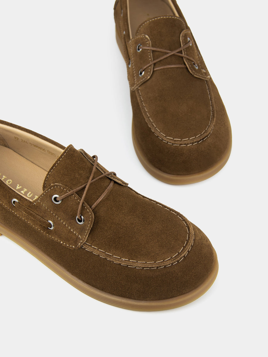 RUFI топсайдери коричневі замшеві