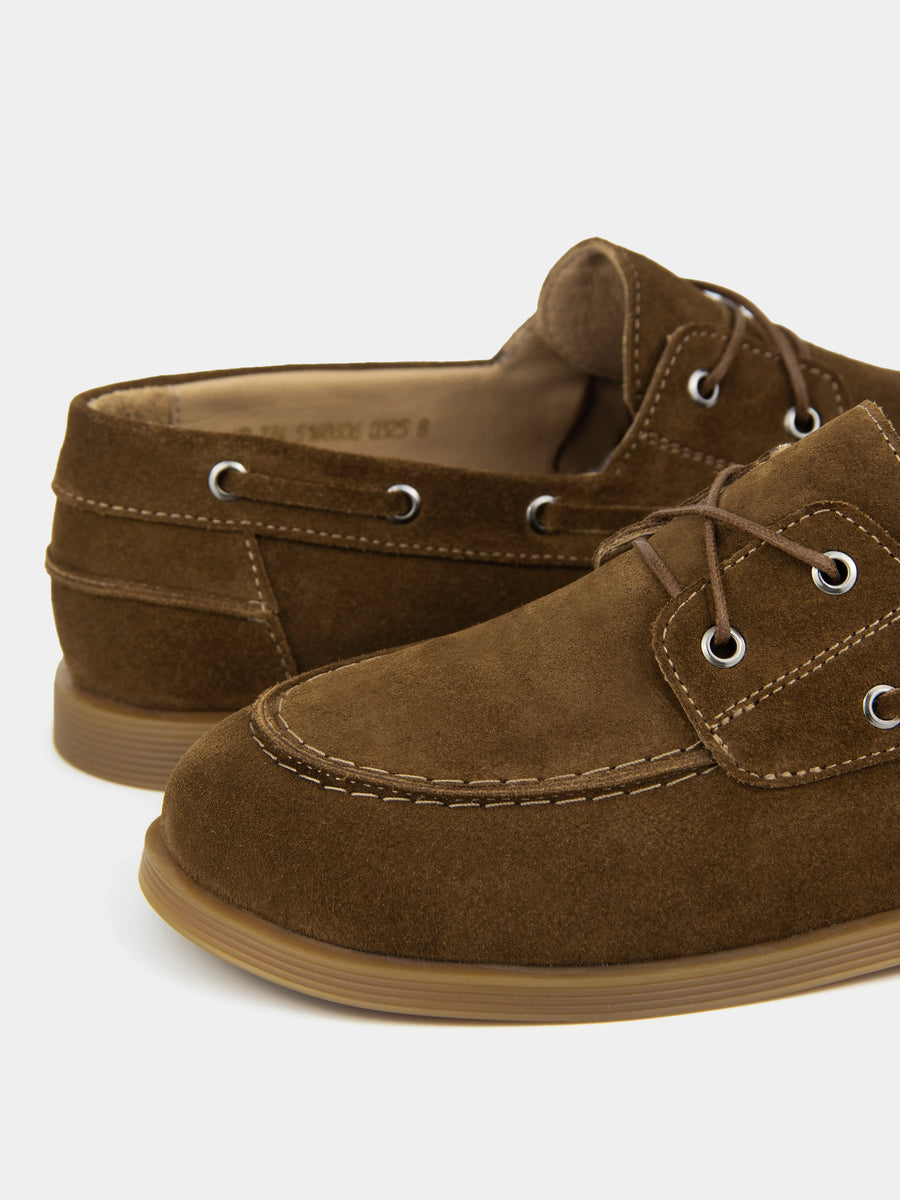 RUFI топсайдери коричневі замшеві