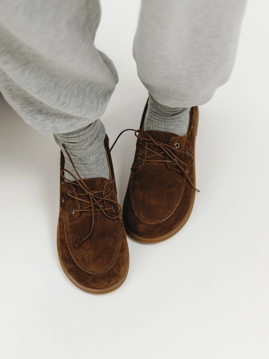 RUFI топсайдери коричневі замшеві