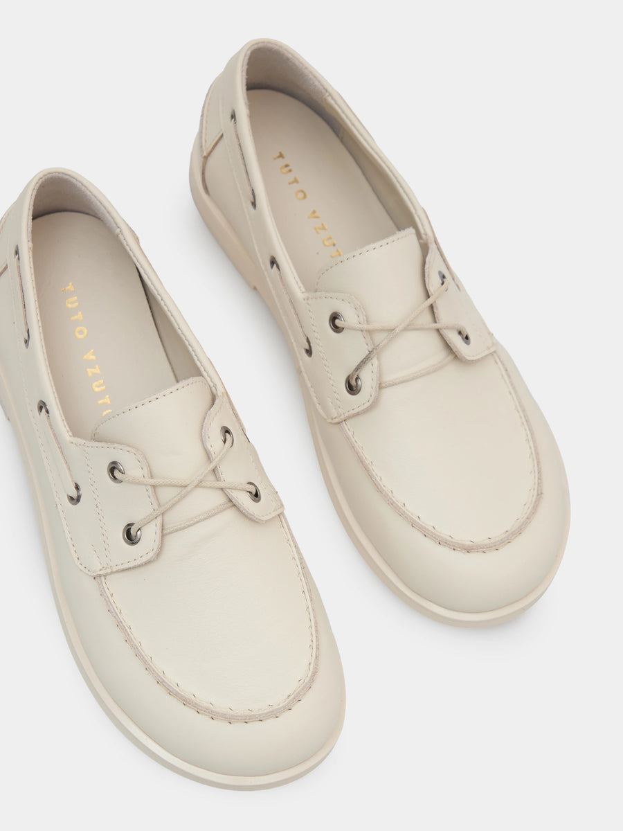 RUFI топсайдери світло-бежеві шкіряні