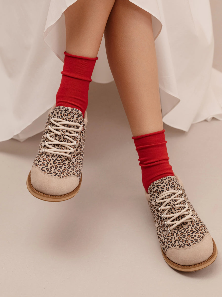 TIA туфлі анатомічної форми леопардові замшеві