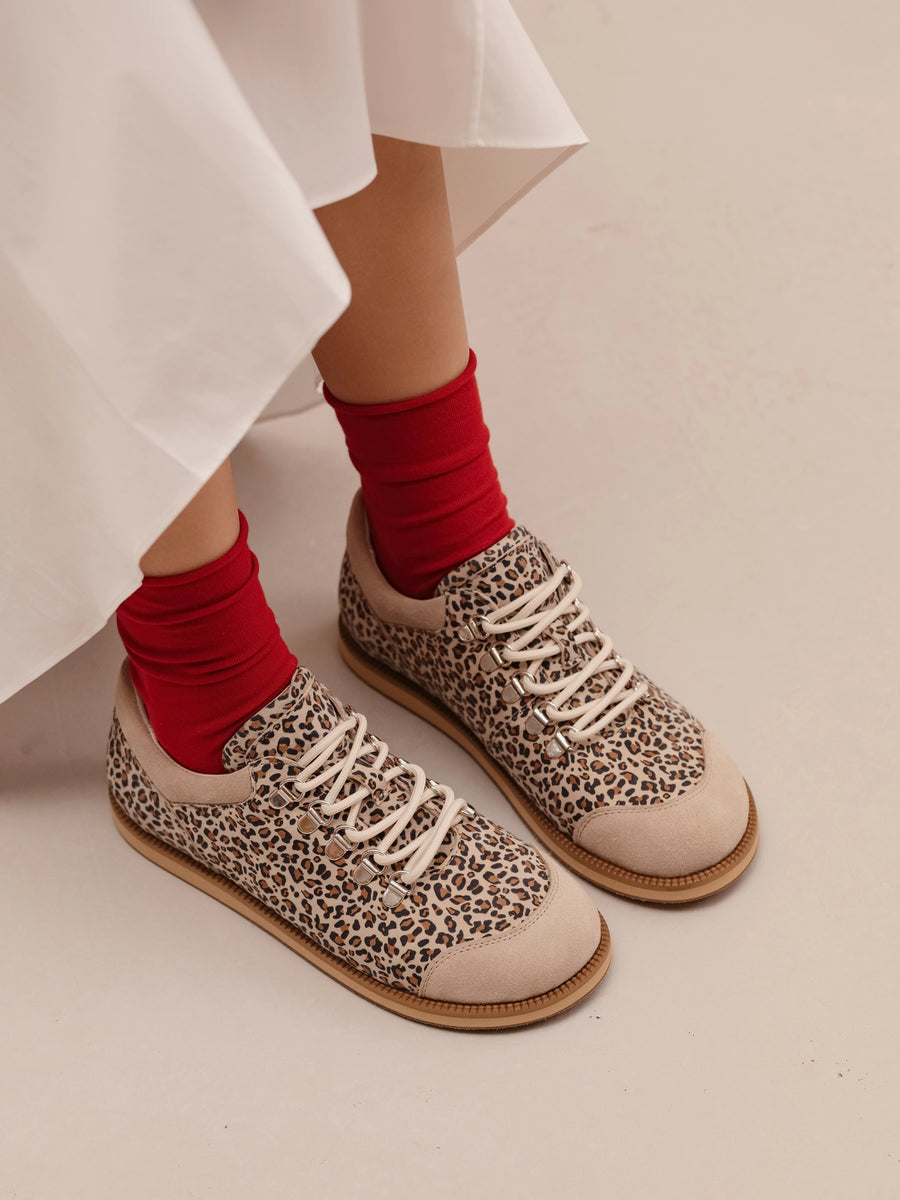 TIA туфлі анатомічної форми леопардові замшеві