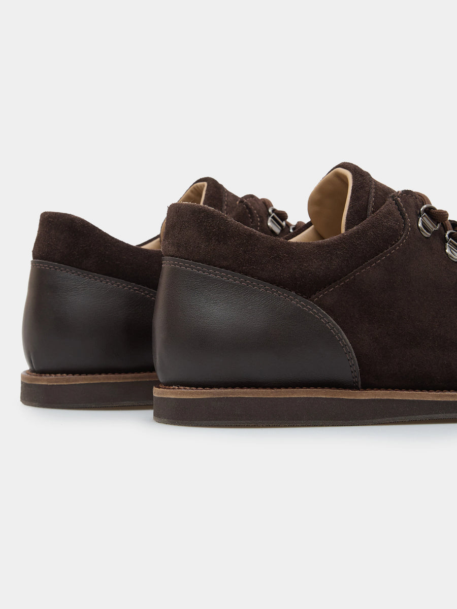 TIA туфлі анатомічної форми шоколадні замшеві та шкіряні