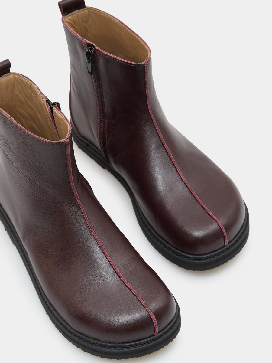 CIANA черевики анатомічної форми бордові шкіряні