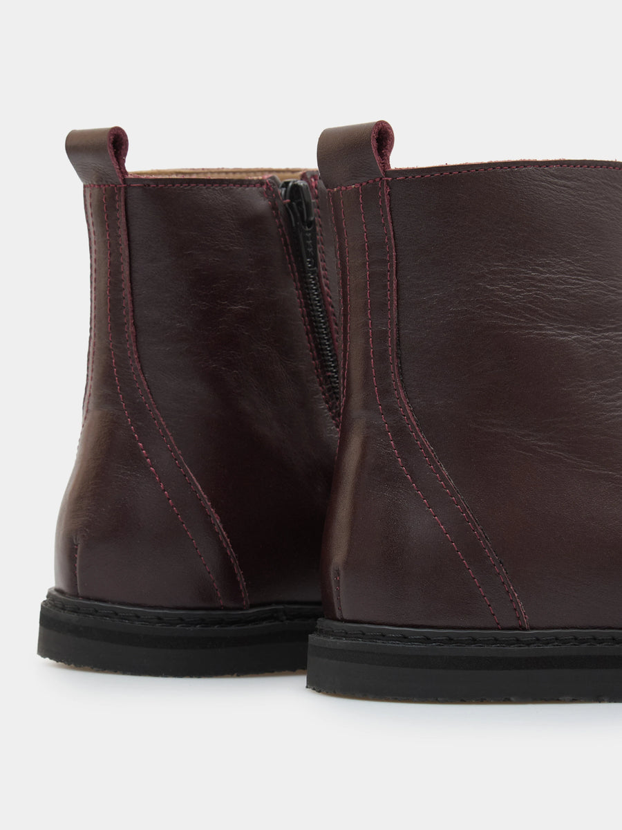 CIANA черевики анатомічної форми бордові шкіряні