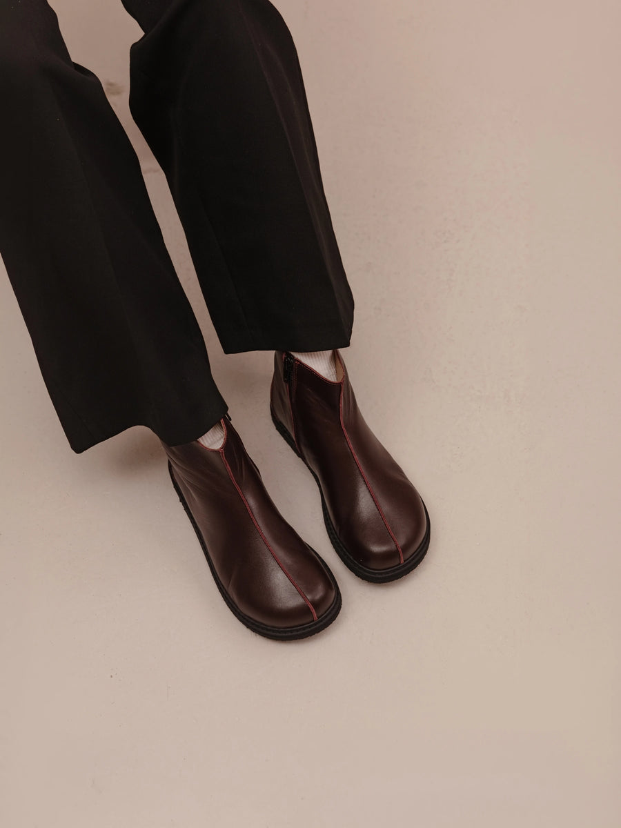 CIANA черевики анатомічної форми бордові шкіряні