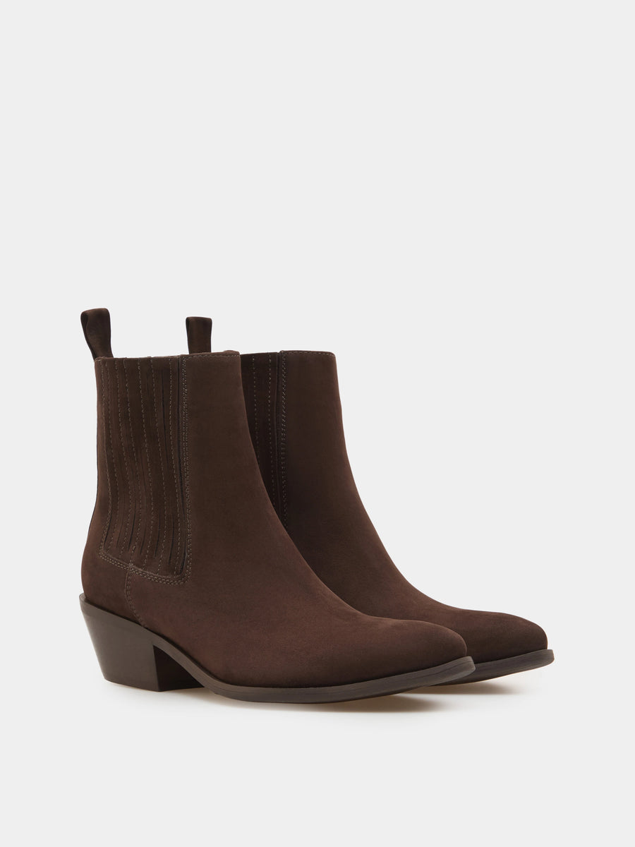 ALMA ковбойки коричневі замшеві