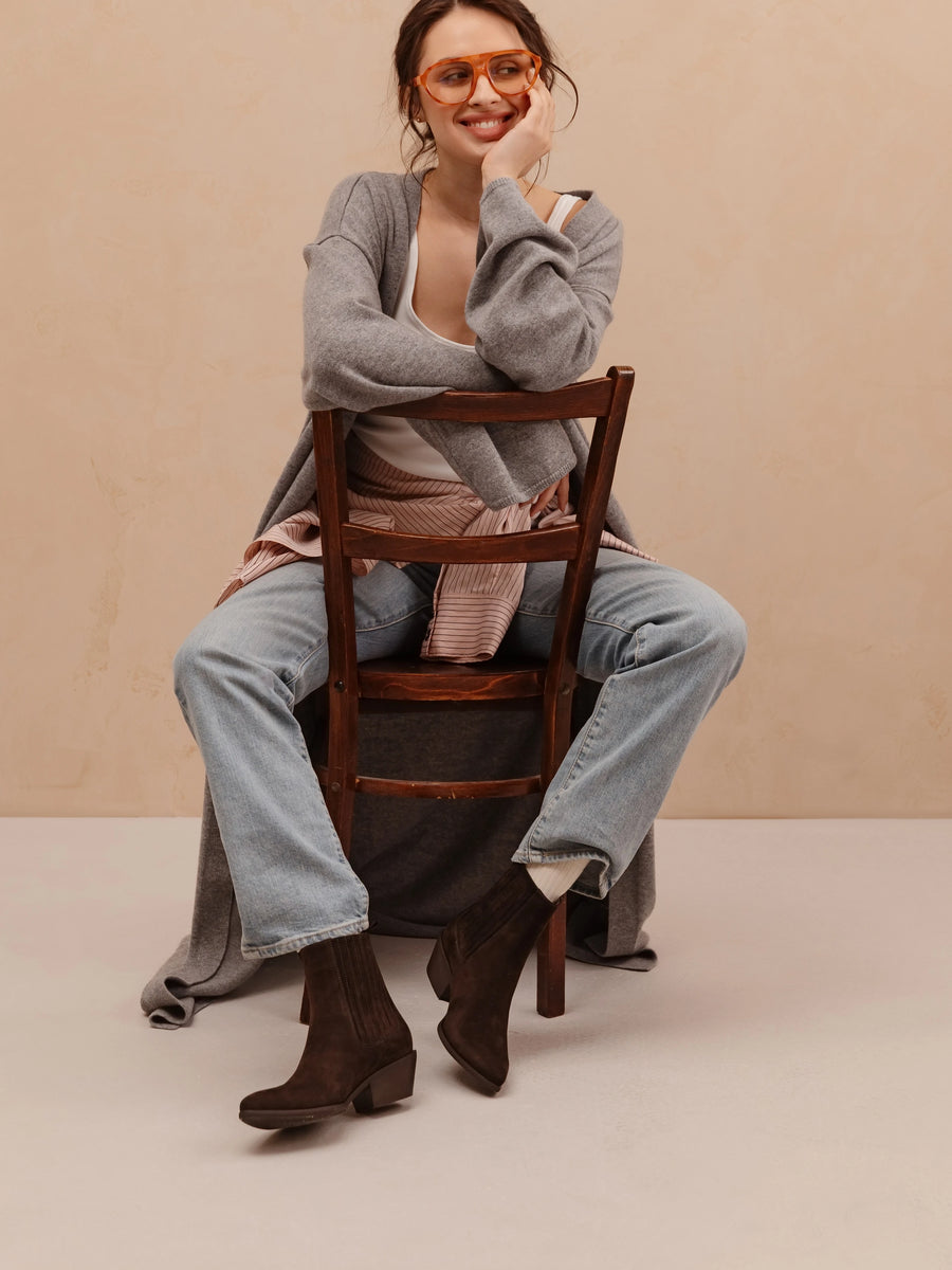 ALMA ковбойки коричневі замшеві