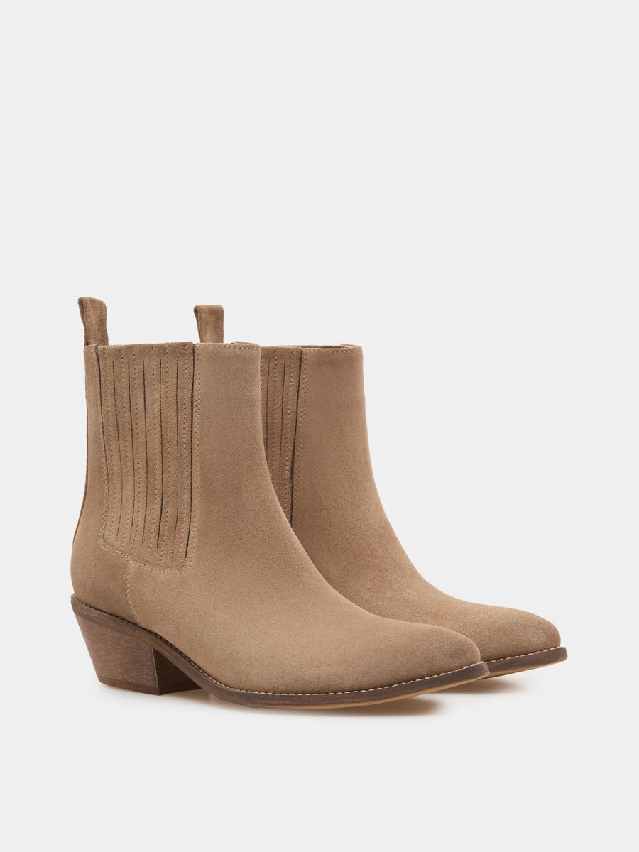 ALMA ковбойки пісочні замшеві