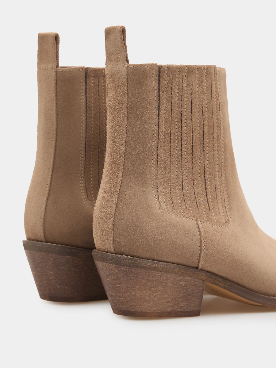 ALMA ковбойки пісочні замшеві