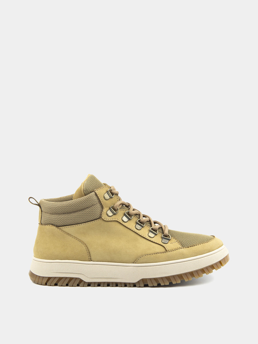 NORA черевики жовті нубукові та текстильні на байці