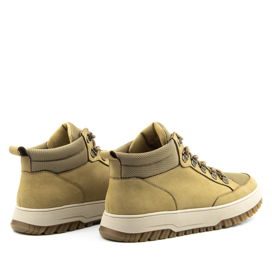 NORA черевики жовті нубукові та текстильні на байці