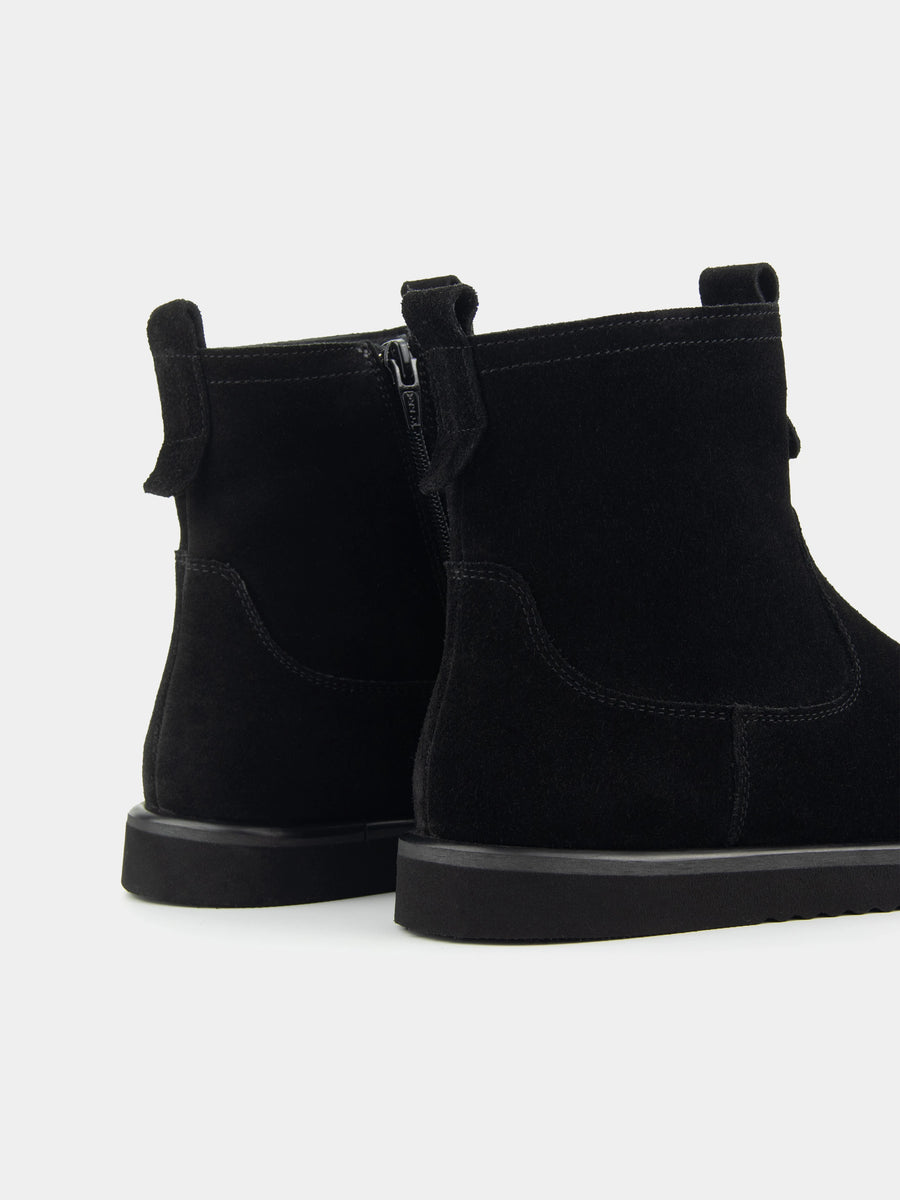 MERAN черевики чорні замшеві анатомічної форми