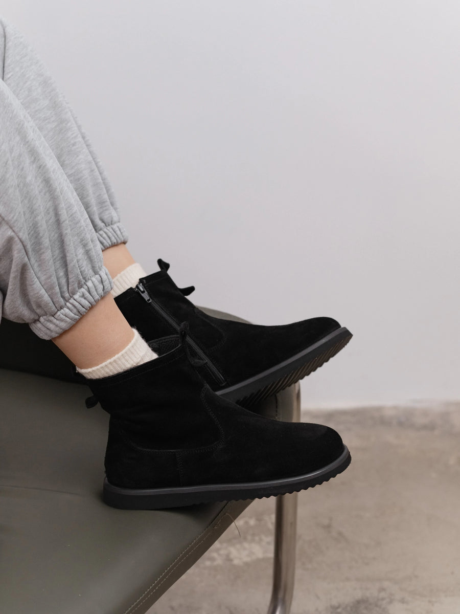 MERAN черевики чорні замшеві анатомічної форми