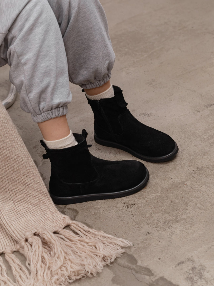 MERAN черевики чорні замшеві анатомічної форми