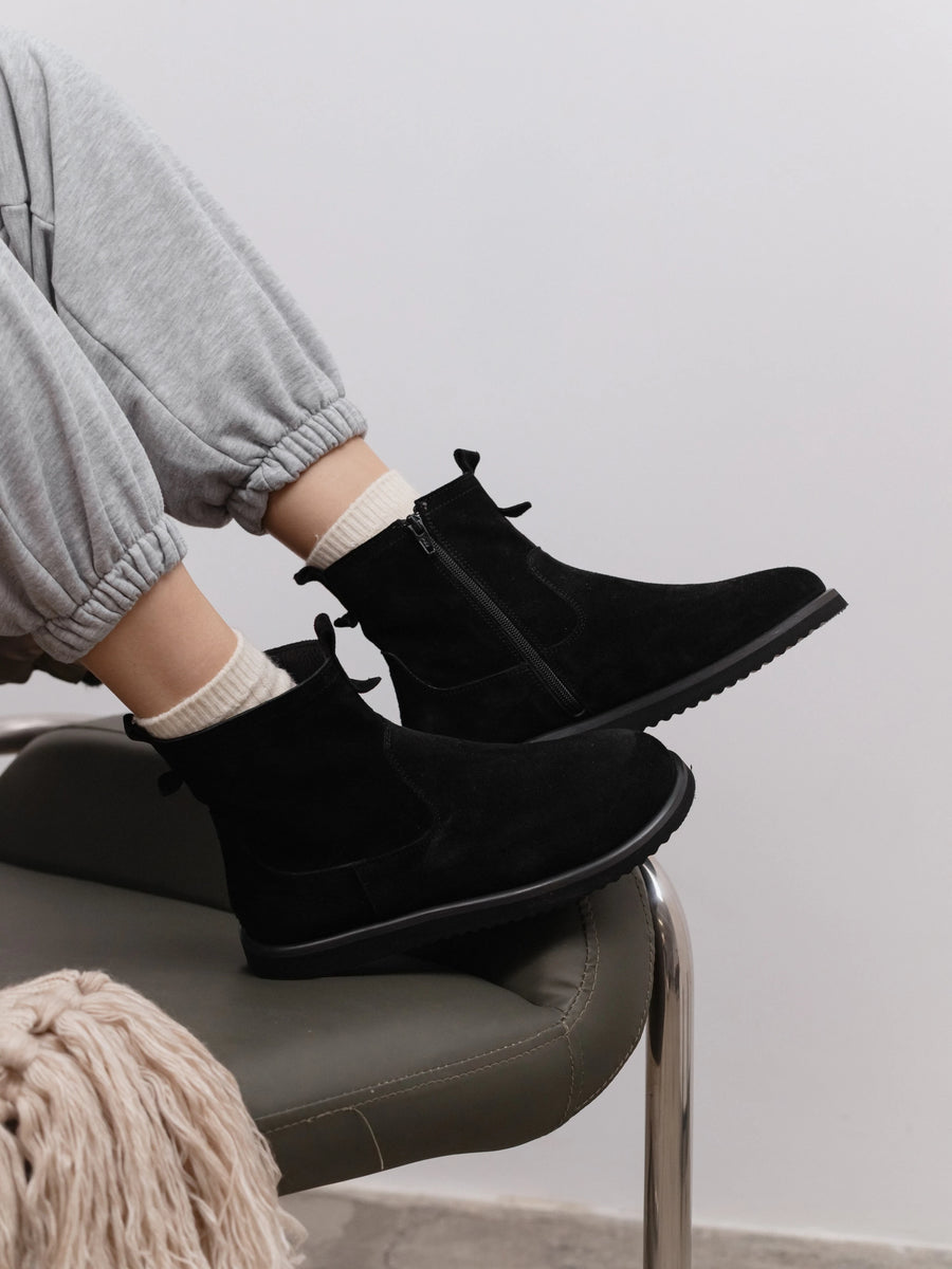 MERAN черевики чорні замшеві анатомічної форми