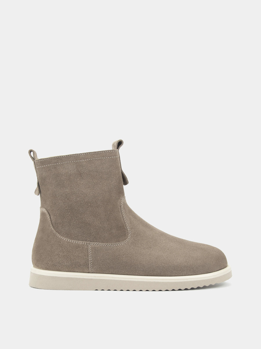 MERAN черевики бежеві замшеві на байці