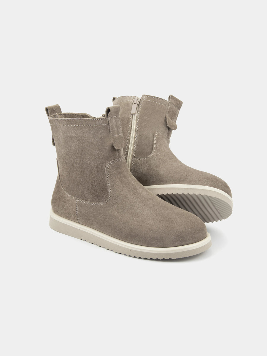 MERAN черевики бежеві замшеві на байці