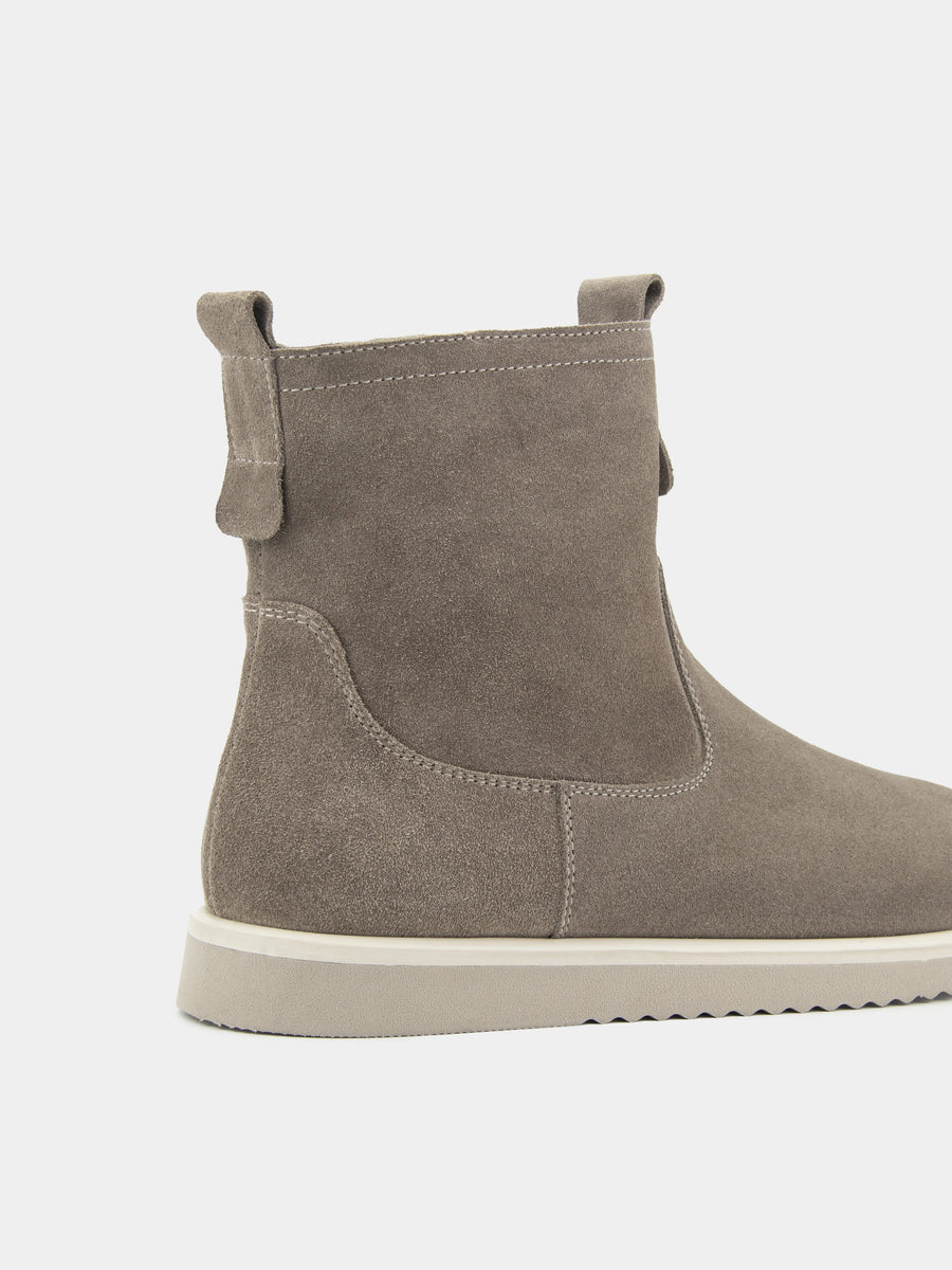 MERAN черевики бежеві замшеві на байці