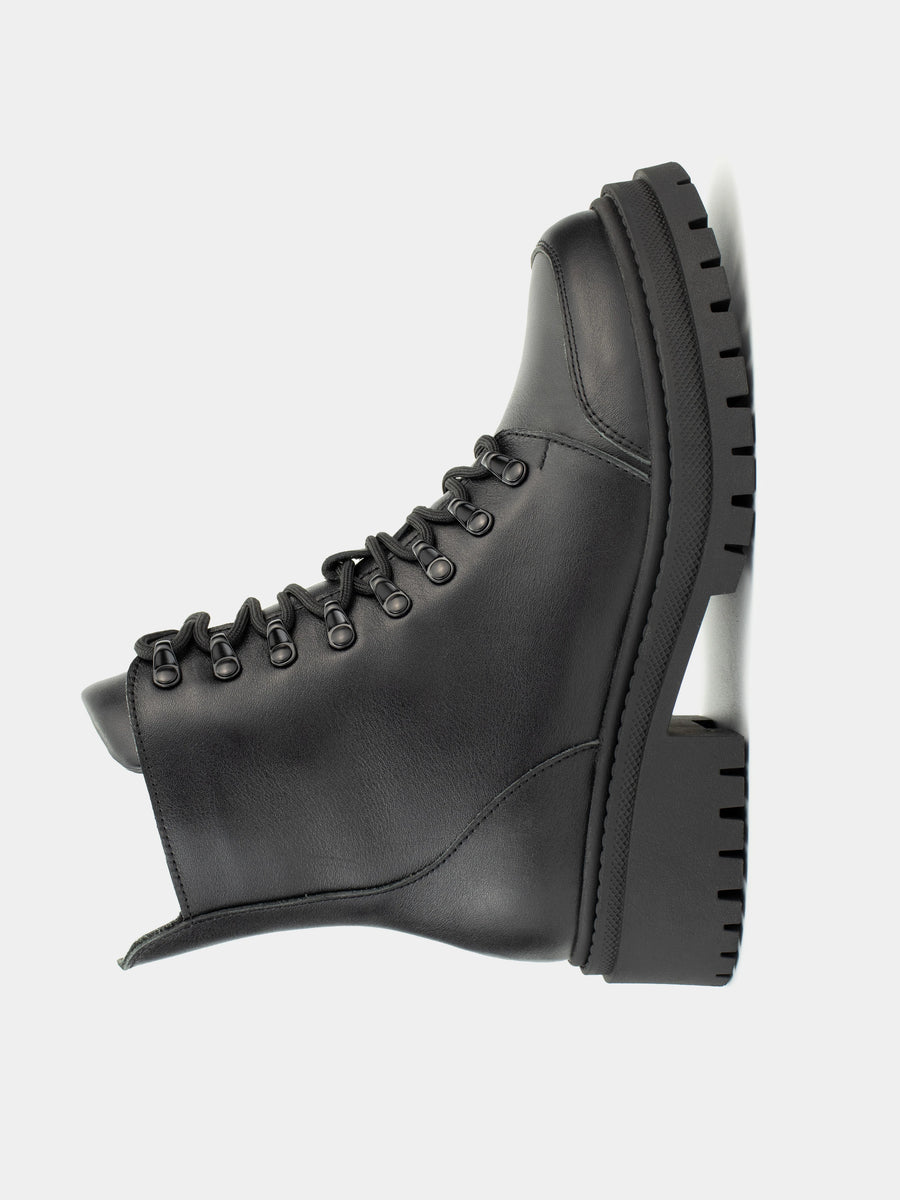 RAIN черевики чорні шкіряні на байці