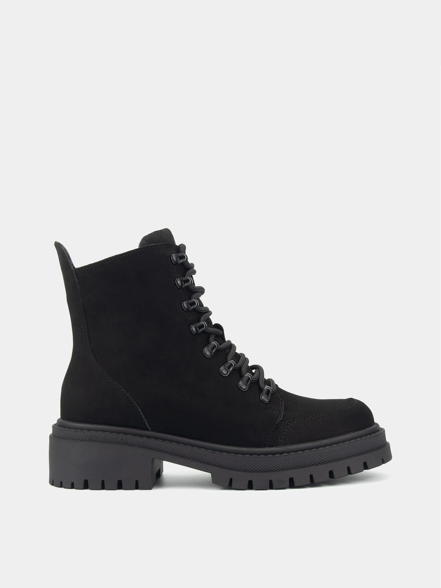 RAIN черевики чорні нубукові на байці