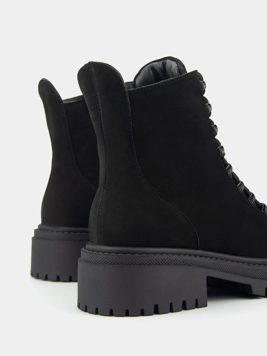 RAIN черевики чорні нубукові на байці