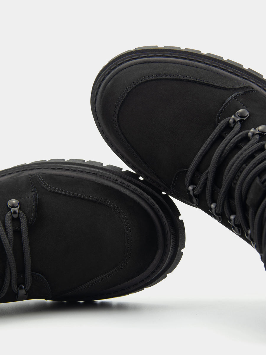 RAIN черевики чорні нубукові на байці