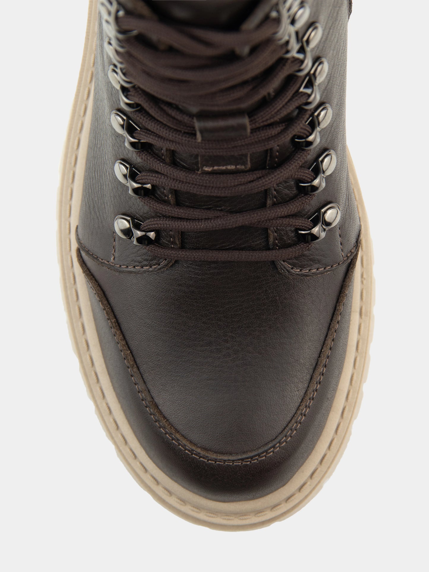 RAIN черевики шоколадні шкіряні на байці