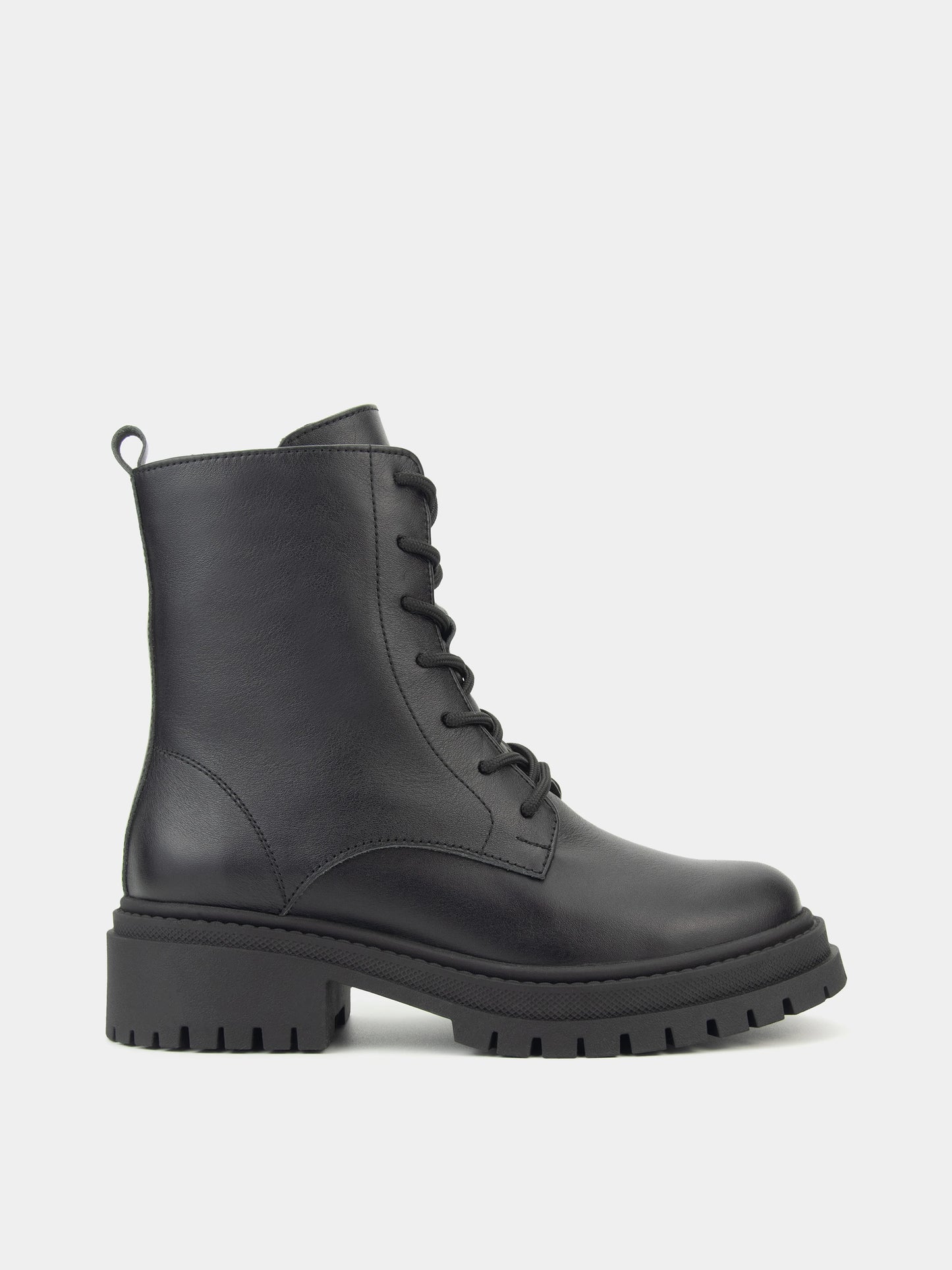 KIRA черевики чорні шкіряні на байці