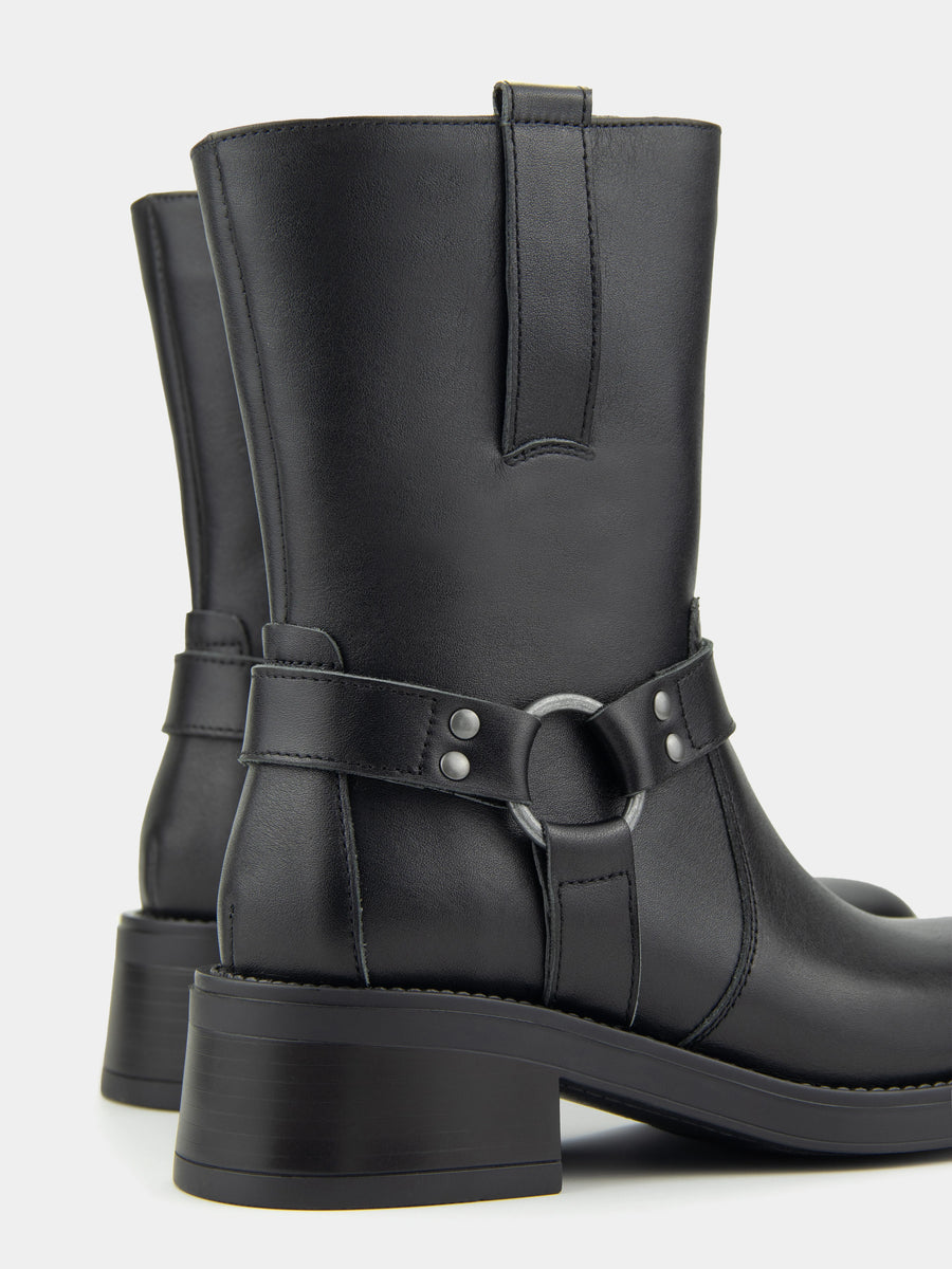 SEEMA черевики чорні шкіряні на байці