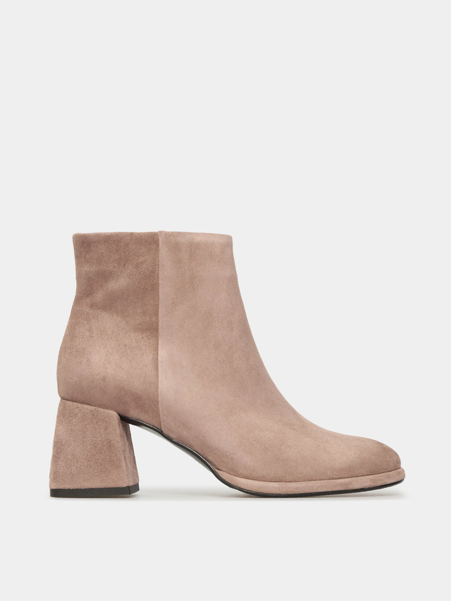 LIVIA ботильйони на підборах 5 см бежеві замшеві на байці