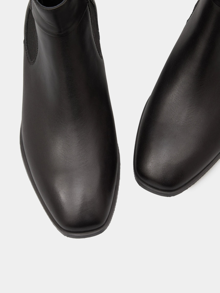 BRISA черевики челсі чорні шкіряні на байці