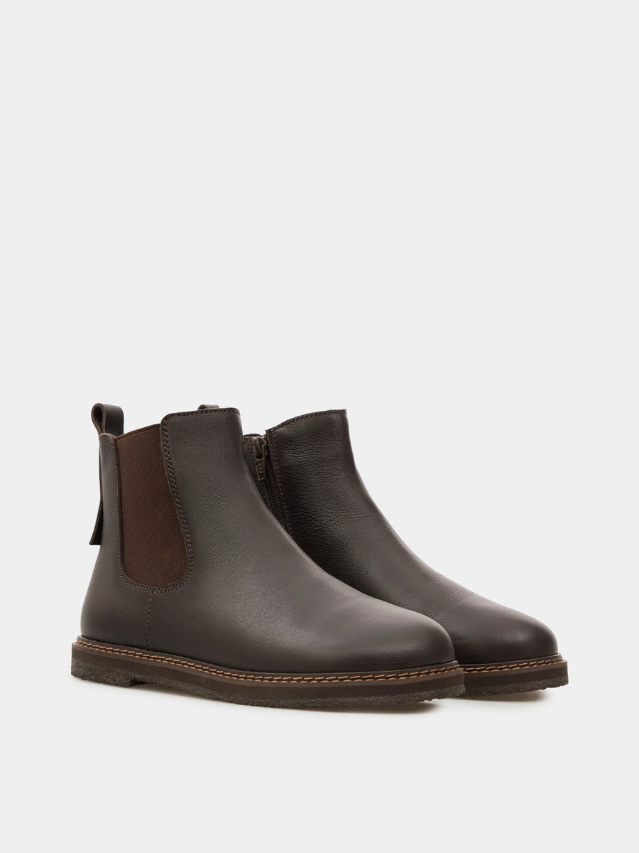 SEMPE черевики челсі анатомічної форми коричневі шкіряні на байці