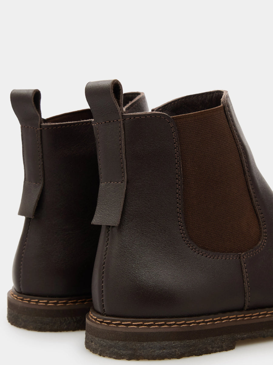 SEMPE черевики челсі анатомічної форми коричневі шкіряні на байці