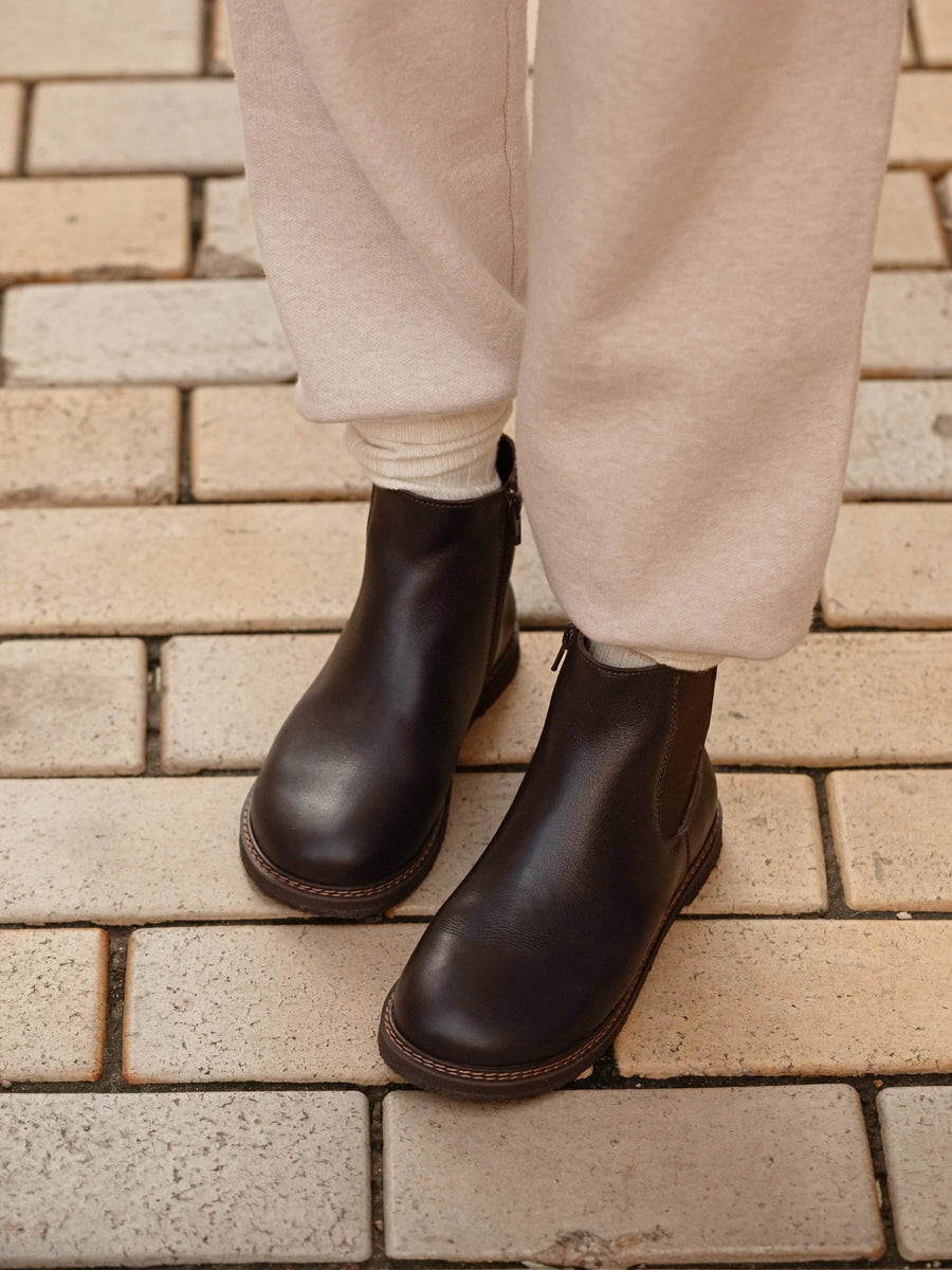 SEMPE черевики челсі анатомічної форми коричневі шкіряні на байці