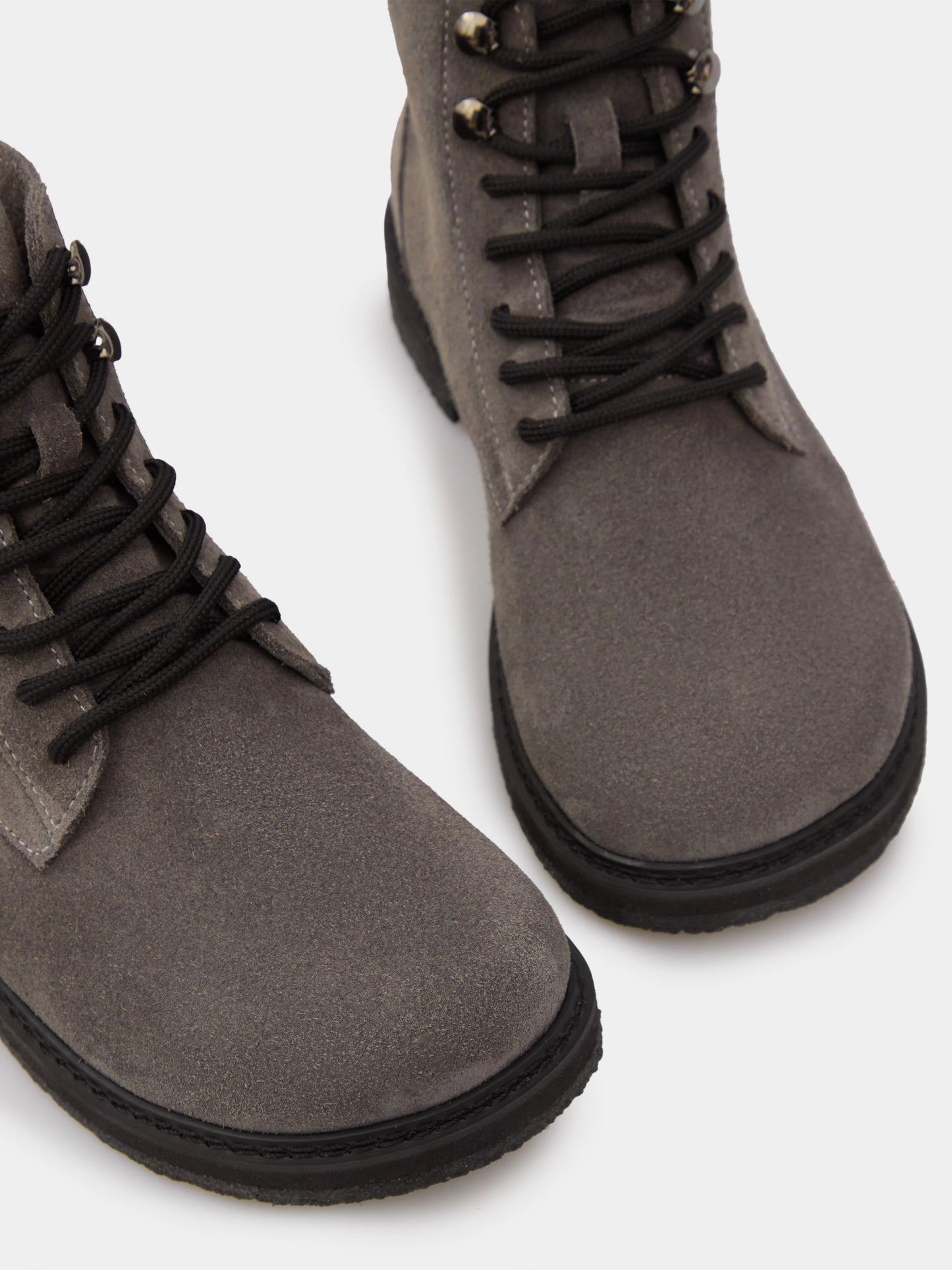 GRACE черевики анатомічної форми сірі замшеві на байці