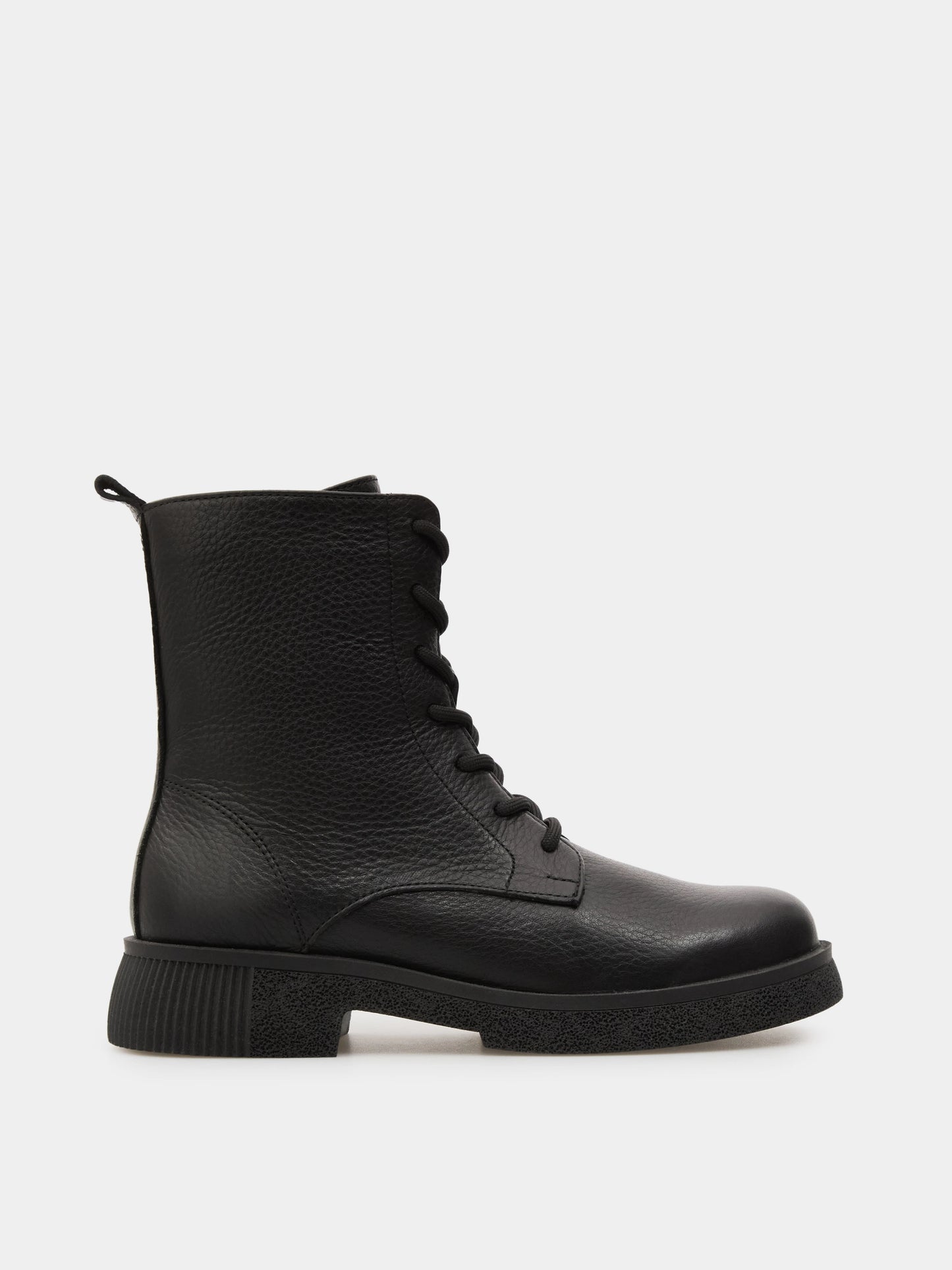 KIRA черевики чорні шкіряні на байці