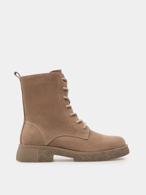 KIRA черевики бежеві замшеві на байці