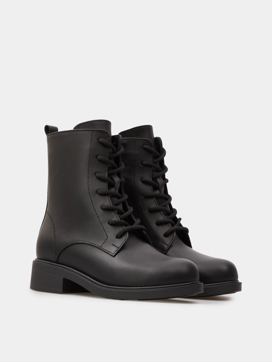 KIRA черевики чорні шкіряні на байці