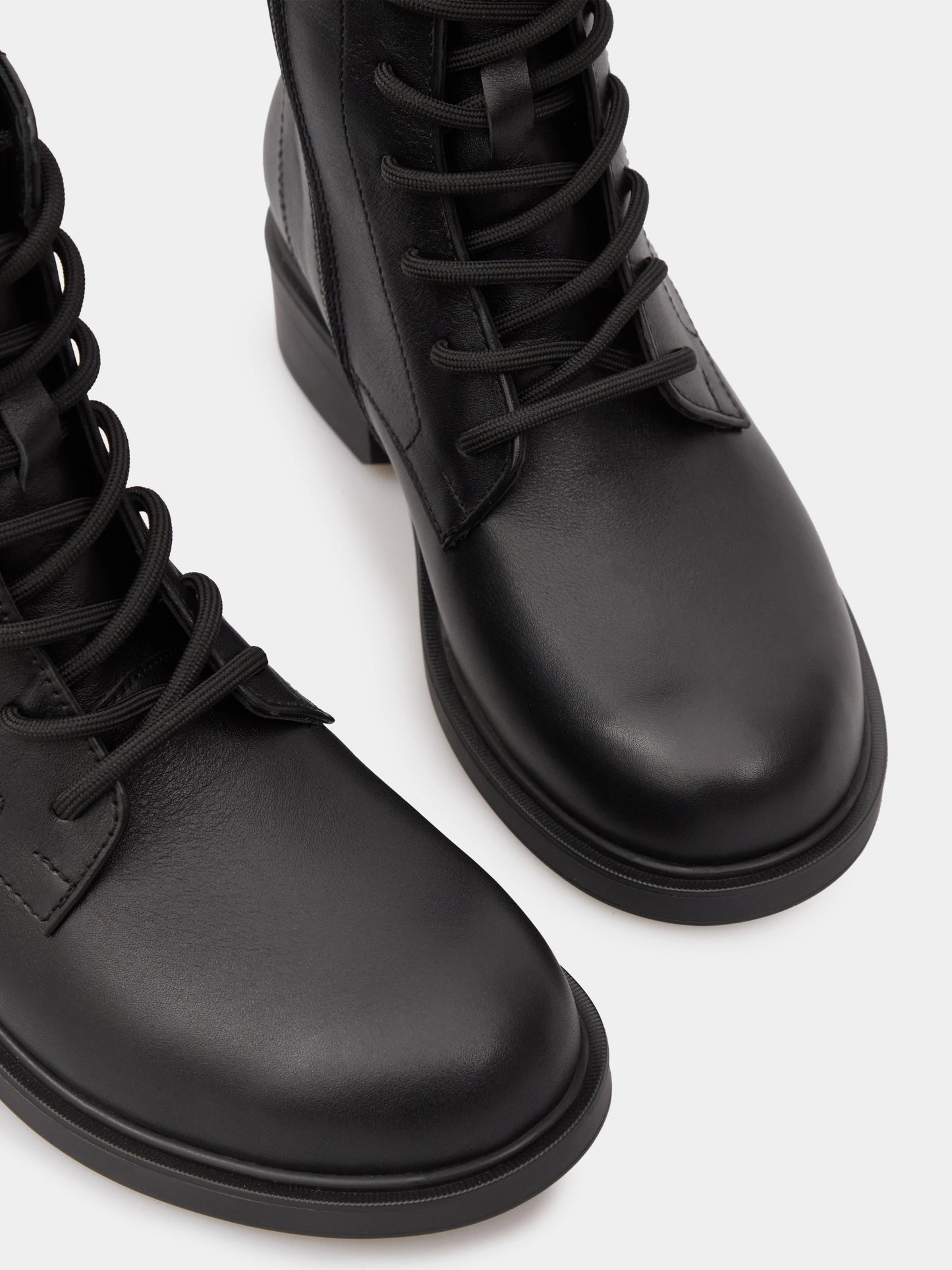 KIRA черевики чорні шкіряні на байці