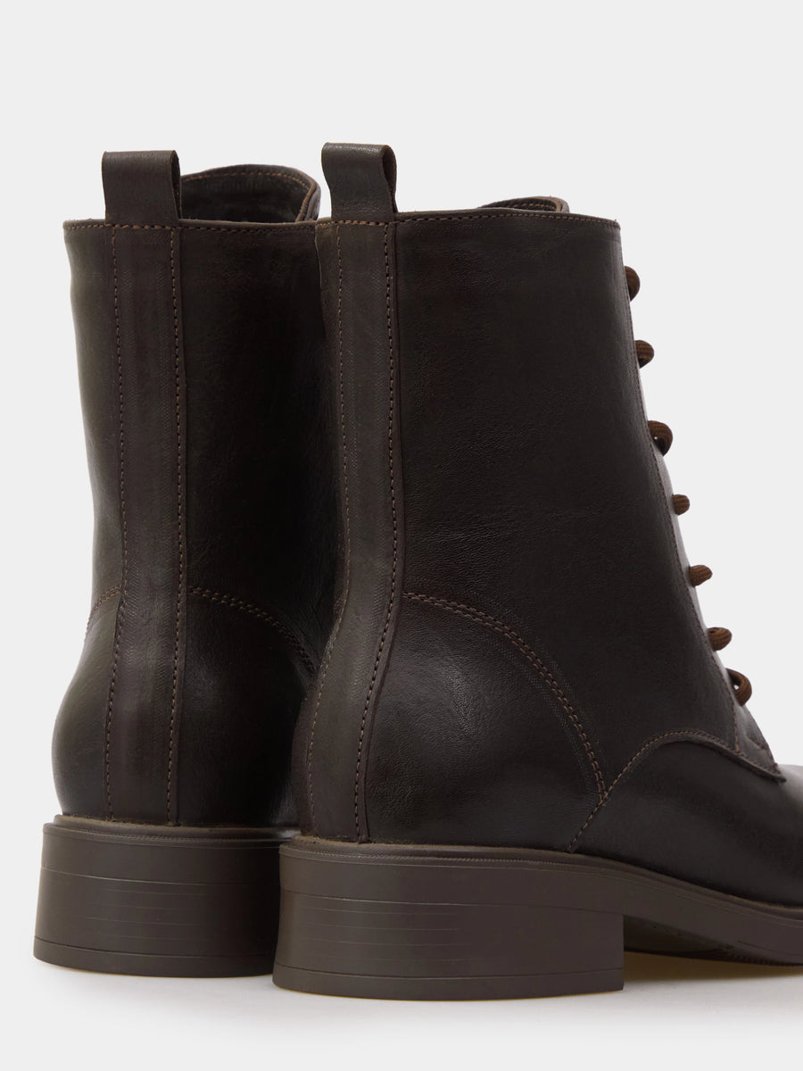 KIRA черевики коричневі шкіряні на байці