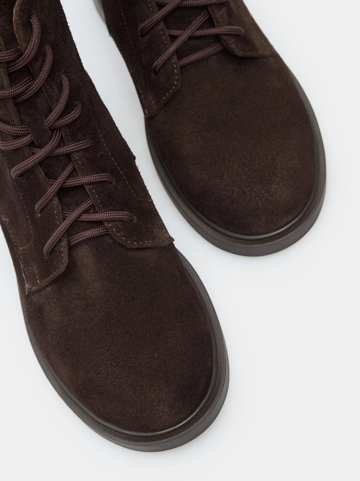 KIRA черевики шоколадні замшеві на байці